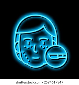 plastic surgery neon light sign vector. plastic surgery illustration