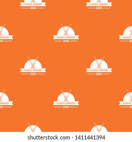 Plastic surgery pattern vector orange for any web design best