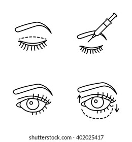 Plastic surgery vector icons