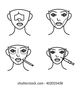 Plastic Surgery Vector Icons