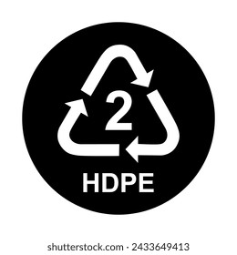 Plastic symbol, ecology recycling sign isolated on white background. Package waste icon .