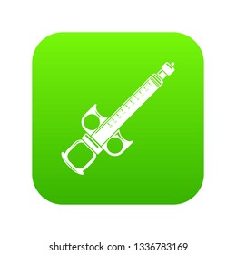 Plastic syringe icon. Simple illustration of plastic syringe vector icon for web