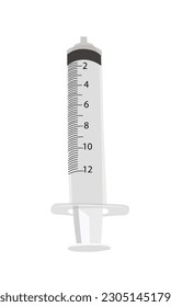 Plastic syringe vector. Medical concept. Medical disposable syringes clipart. Vector illustration