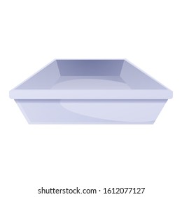 Plastic tableware icon. Cartoon of plastic tableware vector icon for web design isolated on white background