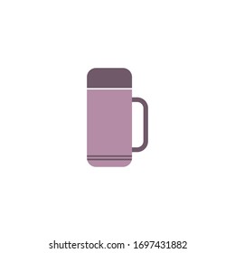 Plastic thermo bottle icon. Simple illustration of plastic thermo bottle vector icon for web design isolated on white background