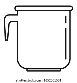 Plastic thermo cup icon. Outline plastic thermo cup vector icon for web design isolated on white background