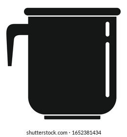 Plastic thermo cup icon. Simple illustration of plastic thermo cup vector icon for web design isolated on white background
