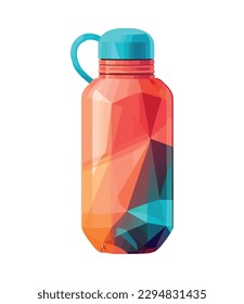 plastic thermos for beverage, abstract style icon isolated