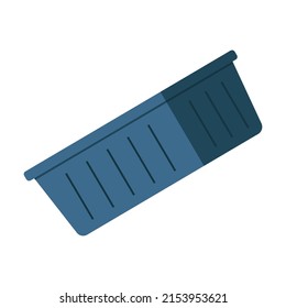 plastic tin container. Garbage recycle bin. Vector illustration of trash container classification. Cartoon plastic, glass, metal, organic, paper trash for dustbins isolated on white