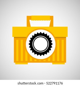 plastic tool box gear construction vector illustration eps 10