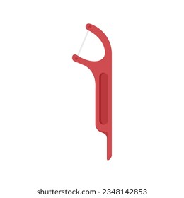 Plastic toothpick icon flat vector. Pick stick. Thin stick isolated