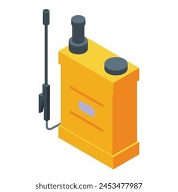 Plastic toxic pot icon isometric vector. Pesticide garden. Spray pressure