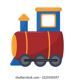 plastic train toy icon isolated