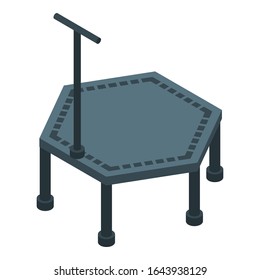 Plastic trampoline icon. Isometric of plastic trampoline vector icon for web design isolated on white background