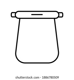 Plastic transparent face cover line icon