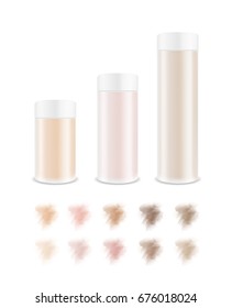 Plastic transparent tube. Packaging for cosmetics. Foundation texture.