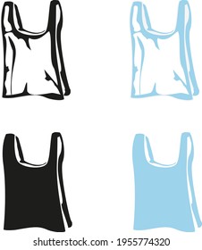 Plastic Trash bag icon , vector