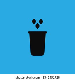 plastic trash can icon vector