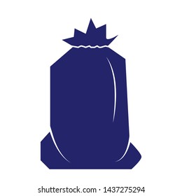 Plastic trash, garbage bag vector drawing illustration. Vector icon. Symbol, logo illustration.