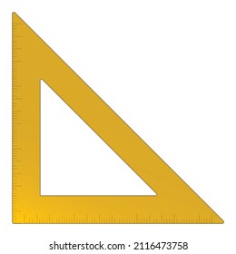 Plastic triangle icon cartoon vector. Angle instrument. Geometry tool