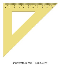 Plastic triangle icon. Realistic illustration of plastic triangle vector icon for web design isolated on white background