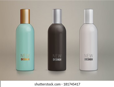 Plastic tubular bottle template for new design