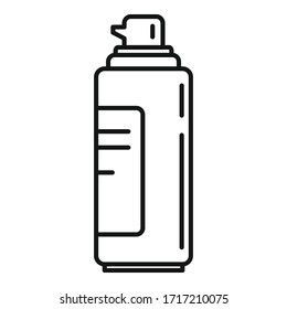 Plastic uv cream bottle icon. Outline plastic uv cream bottle vector icon for web design isolated on white background
