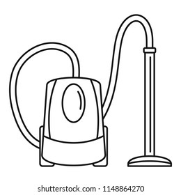 Plastic vacuum cleaner icon. Outline plastic vacuum cleaner vector icon for web design isolated on white background