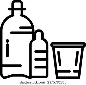 Plastic Vector Line Icon Design