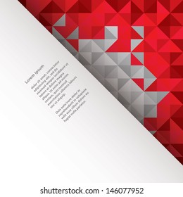 Plastic vector square template, with space for your content. Colorfully triangle background - modern design mosaic. Background for cover, presentation, poster or website.