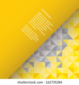 Plastic vector square template, with space for your content. Colorfully triangle background - modern design mosaic. Background for cover, presentation, poster or website.