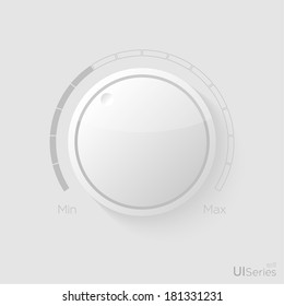 Plastic vector volume music control with a scale from low to high