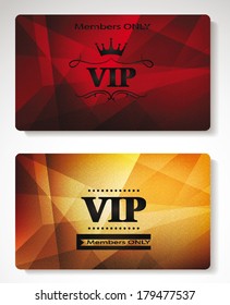 plastic Vip cards with the abstract background