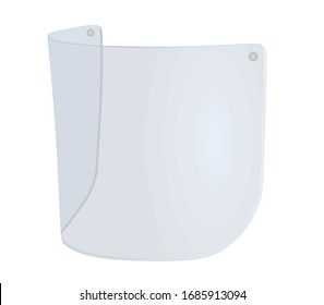 Plastic visor protection. vector illustration