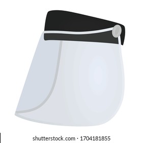 Plastic visor protection. vector illustration