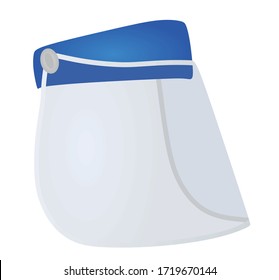 Plastic visor protection. vector illustration