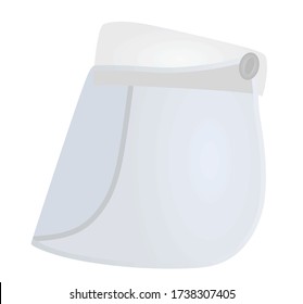 Plastic visor protection. vector illustration