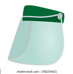 Plastic visor protection. vector illustration