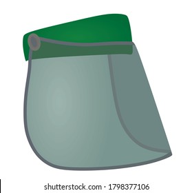 Plastic visor protection. vector illustration