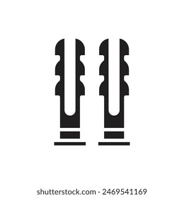 Kunststoff-Wandstecker gefüllt Symbol Vektorillustration
