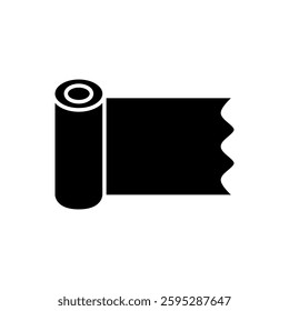 plastic warp icon, plastic roll, wrapping, simple flat style, illustration, logo sign symbol pictogram template, for ui or ux isolated on white for mobile app, editable