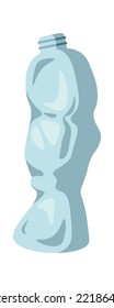 Plastic waste bottle vector illustration