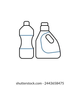 plastic waste concept line icon. Simple element illustration. plastic waste concept outline symbol design.