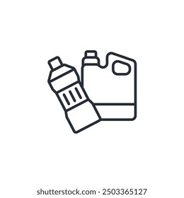 plastic waste icon. vector.Editable stroke.linear style sign for use web design,logo.Symbol illustration.
