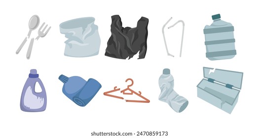 Conjunto de Colección de Residuos Plásticos