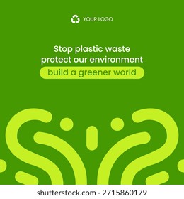 Campaña de reducción de residuos plásticos Fondo de ilustración ambiental dibujado a mano de dibujos animados planos