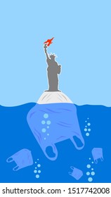 Plastic waste in the sea causes global warming and pollution