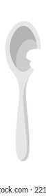 Plastic waste spoon vector illustration