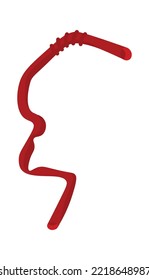 Ilustración vectorial de paja de residuos plásticos