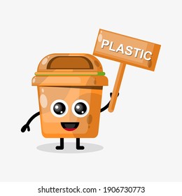 plastic waste trash flat design character